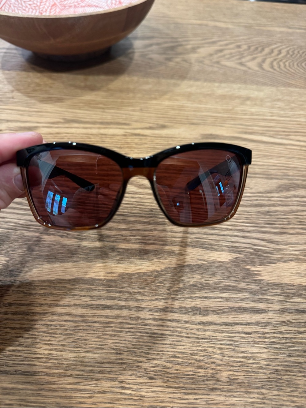 Costa Black Frame Sunglasses with Brown Lenses